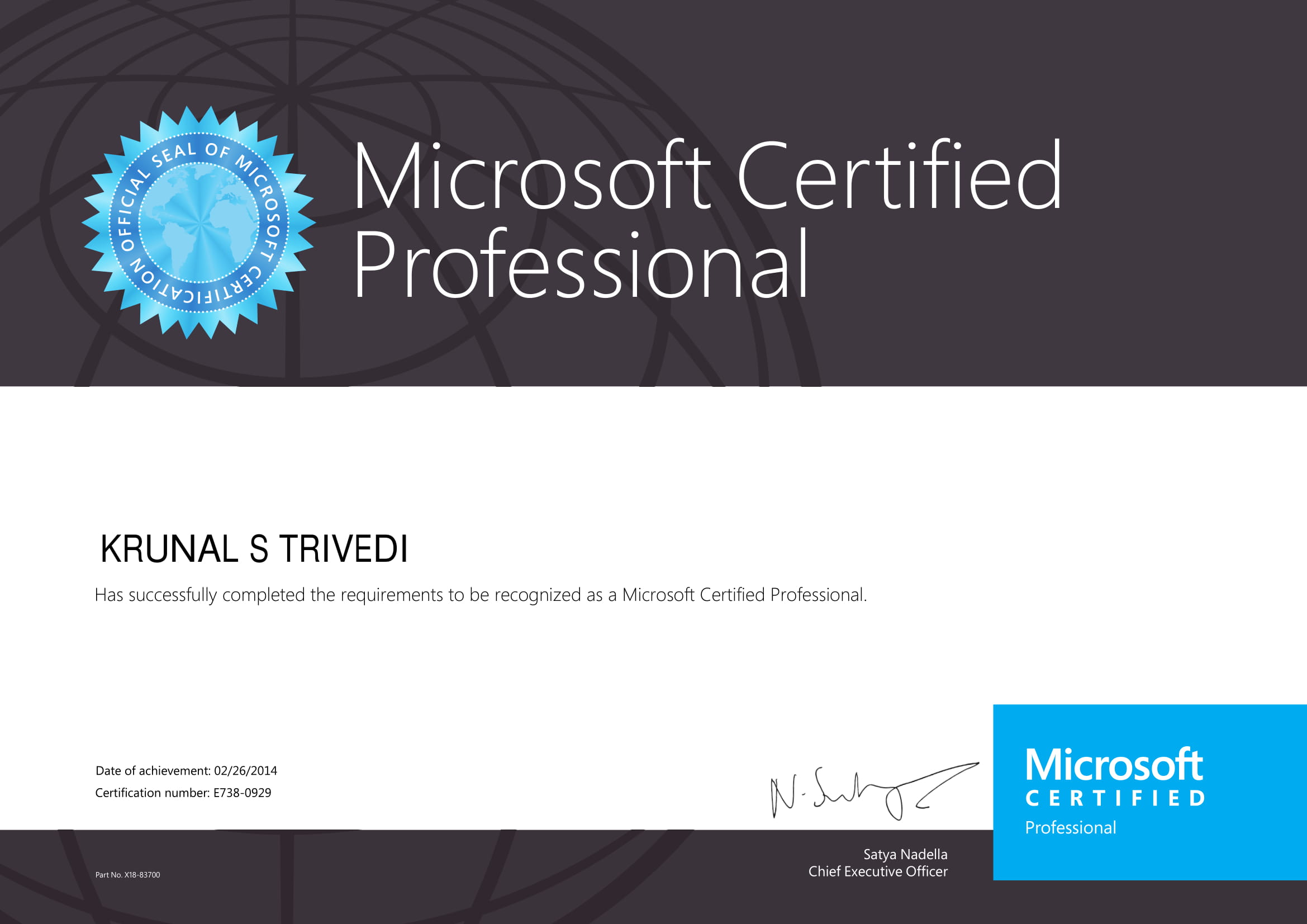 Microsoft Certificate 01
